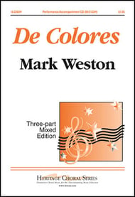 De Colores Three-Part Mixed choral sheet music cover Thumbnail